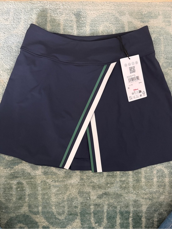 Wilson Dresses & Skirts - Wilson Navy Slice Tennis Pickleball Skirt with Green & White Stripes